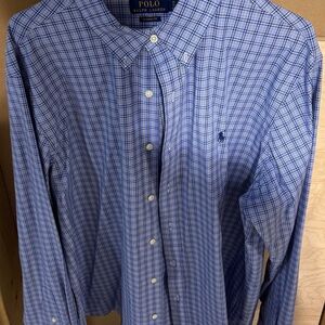 Ralph Lauren Blue Plaid Button-Down Shirt